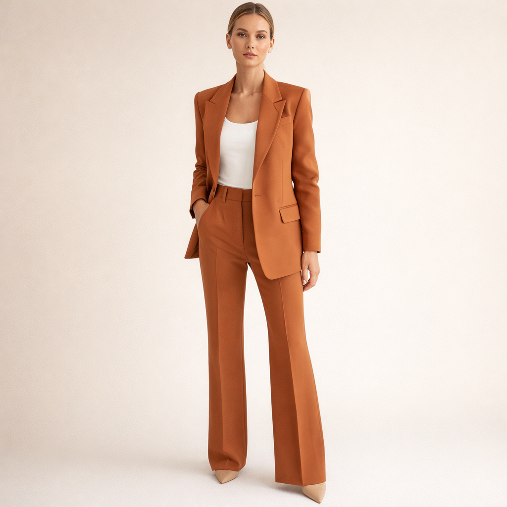 Vanessa™ | Elegancki komplet garniturowy z rozszerzanymi spodniami