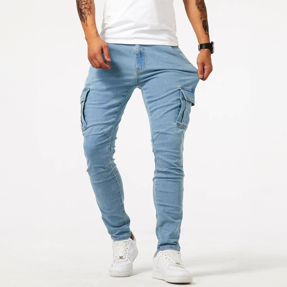 Alex | Jeansy cargo ze stretchem | 1+1 GRATIS